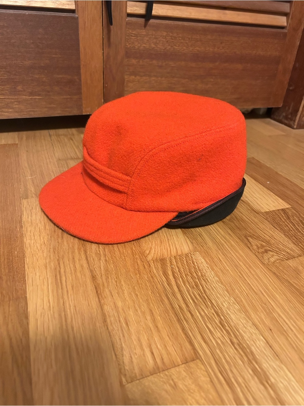 Filson Blaze Orange Wool Mackinaw Camp Cap